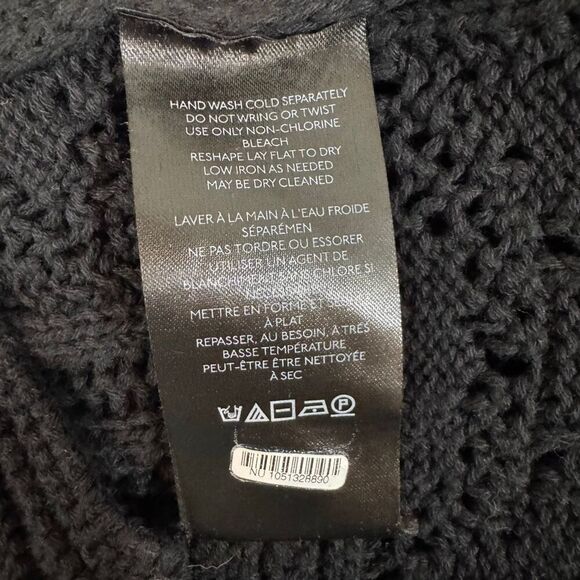 Anthropologie Black Crochet Beach Coverup Bodycon Dress | Large - Picture 10 of 15